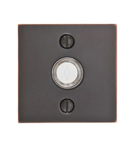 Emtek 2459 Brass Square Doorbell - Oak Park Home & Hardware