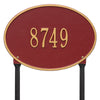 2924 Hawthorne Oval Standard Lawn Address Plaque - 1 Line - Oak Park Home & Hardware