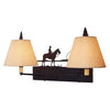 2925-DBL Swing Arm Lamp - Double - Cowboy - Oak Park Home & Hardware