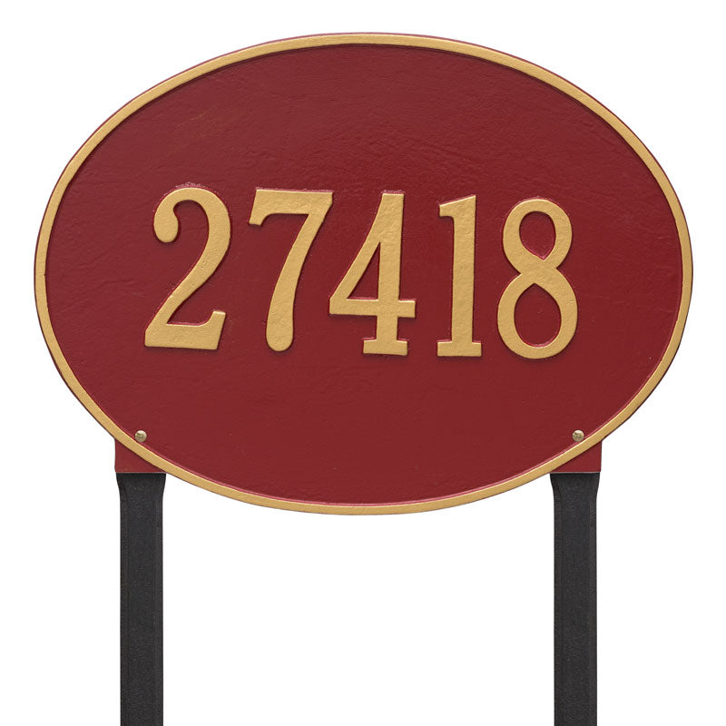 2928 Hawthorne Oval Estate Lawn Address Plaque - 1 Line - Oak Park Home & Hardware