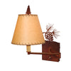 2963-SGL Swing Arm Lamp - Single - Pinecone - Oiled Kraft LW - Oak Park Home & Hardware