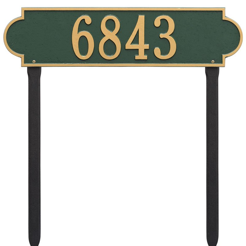 2995 Richmond Estate Lawn Address Plaque - 1 Line - Oak Park Home & Hardware