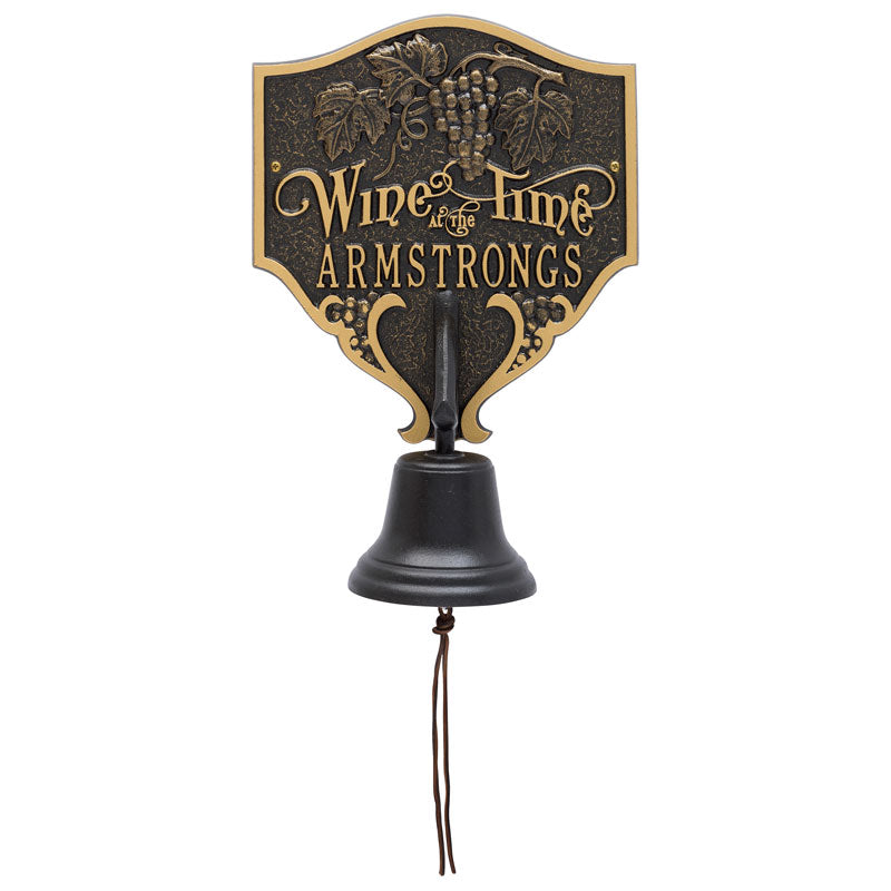 3113BG Wine Time Personalized Bell - Oak Park Home & Hardware