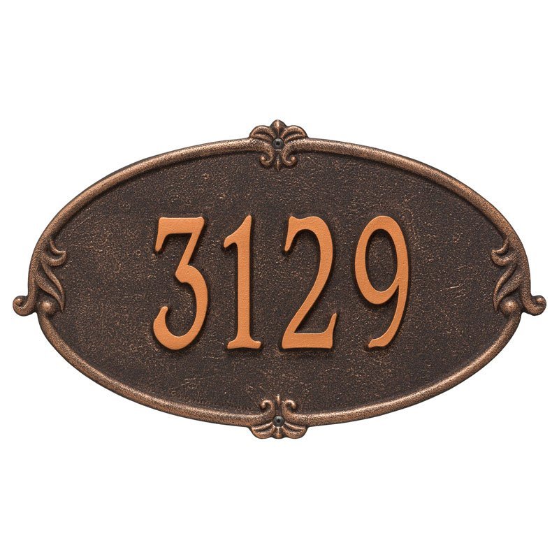 3114 Monte Carlo Standard Wall Address Plaque - 1 Line - Oak Park Home & Hardware