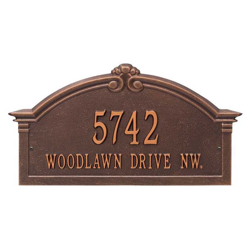 3135 Roselyn Arch Grande Wall Address Plaque - 2 Line - Oak Park Home & Hardware