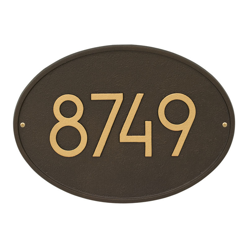 3140 Hawthorn Modern Standard Wall Address Plaque - 1 Line - Oak Park Home & Hardware