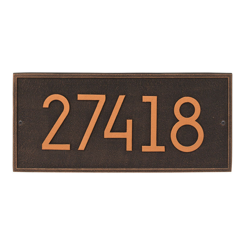 3142 Hartford Modern Standard Wall Address Plaque - 1 Line - Oak Park Home & Hardware