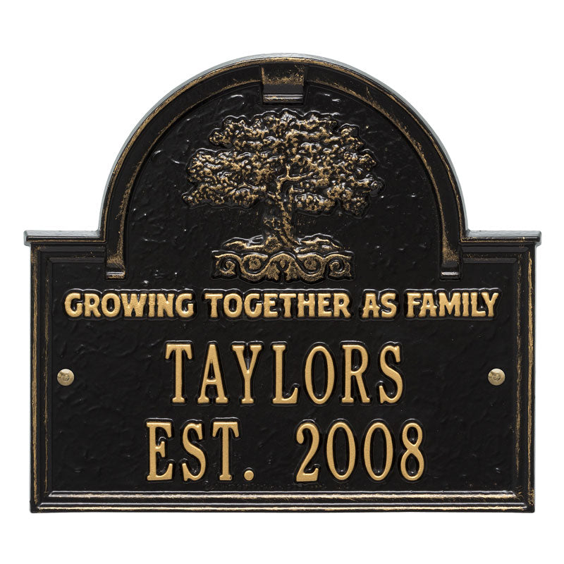 3304BG Family Tree Anniversary Wedding Personalized Plaque - Oak Park Home & Hardware
