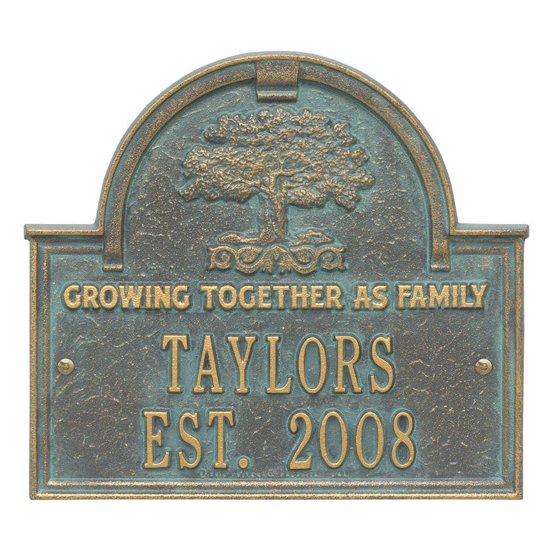 3304BV Family Tree Anniversary Wedding Personalized Plaque - Oak Park Home & Hardware