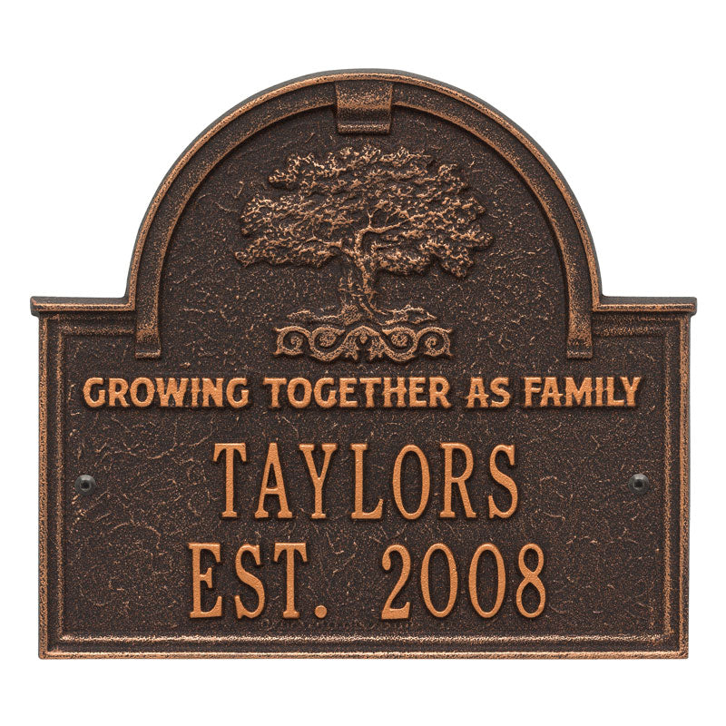 3304OB Family Tree Anniversary Wedding Personalized Plaque - Oak Park Home & Hardware