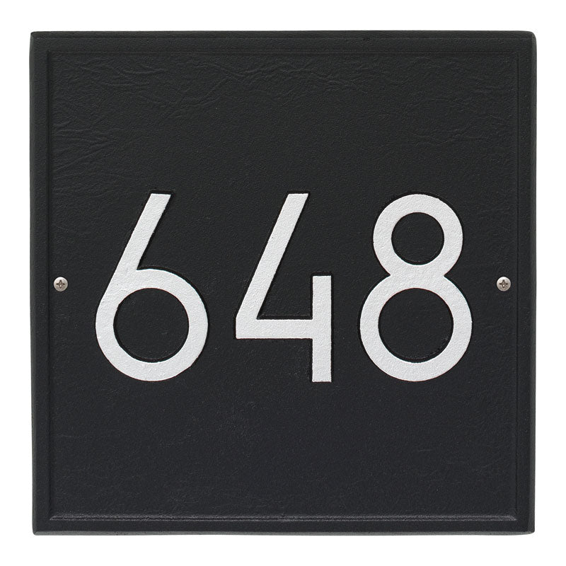 3372 Square Modern Standard Wall Address Plaque - 1 Line - Oak Park Home & Hardware