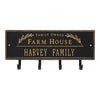 3687BG Farm House Beaded Rectangle Personalized Hook Plaque - Oak Park Home & Hardware