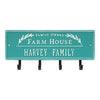 3687D2 Farm House Beaded Rectangle Personalized Hook Plaque - Oak Park Home & Hardware