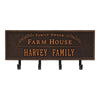 3687OB Farm House Beaded Rectangle Personalized Hook Plaque - Oak Park Home & Hardware