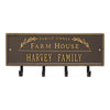 3687OG Farm House Beaded Rectangle Personalized Hook Plaque - Oak Park Home & Hardware