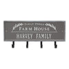 3687PW Farm House Beaded Rectangle Personalized Hook Plaque - Oak Park Home & Hardware
