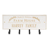 3687WG Farm House Beaded Rectangle Personalized Hook Plaque - Oak Park Home & Hardware