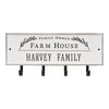 3687WH Farm House Beaded Rectangle Personalized Hook Plaque - Oak Park Home & Hardware