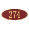 4003 Madison Oval Standard Wall Address Plaque - 1 Line - Oak Park Home & Hardware