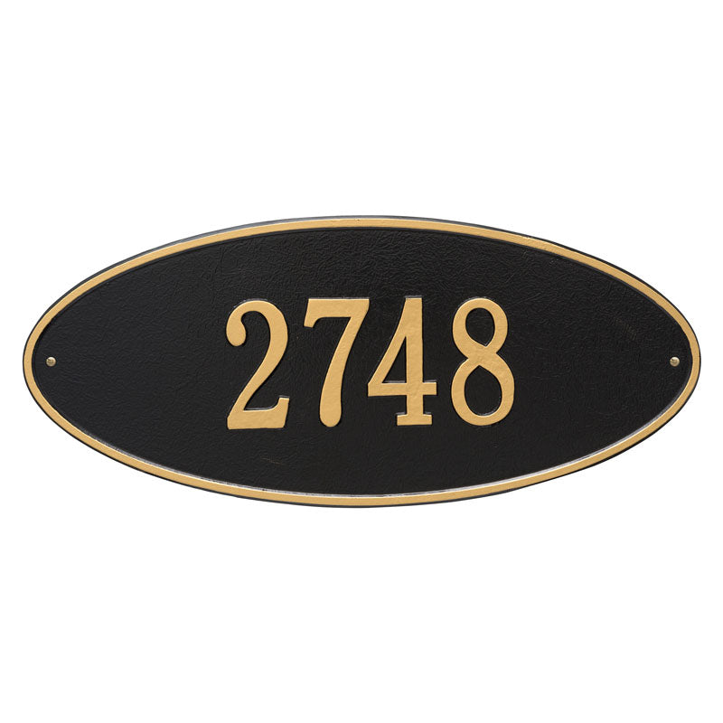 4009 Madison Oval Estate Wall Address Plaque - 1 Line - Oak Park Home & Hardware