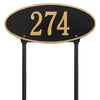 4013 Madison Oval Standard Lawn Address Plaque - 1 Line - Oak Park Home & Hardware