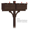 4374BRZ 2 Sided In-Ground Mounted Deluxe Mailbox Post - Bronze