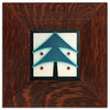 Motawi 4x4 4423TU Christmas Tree Tile - Turquise - Oak Park Frame - Oak Park Home & Hardware