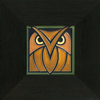 Motawi 4x4 4433GO Owl - Green Oak - Oak Park Frame - Ebony Finish - Oak Park Home & Hardware