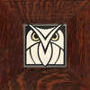 Motawi 4x4 4433GW Owl - Grey White - Oak Park Frame - Sig Finish - Oak Park Home & Hardware
