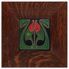 Motawi 4x4 4468RD Tulip Bud - Red - Oak Park Frame - Oak Park Home & Hardware