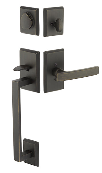 451421 Rustic Modern Rectangular Sectional Tubular Lock Entryset - Oak Park Home & Hardware