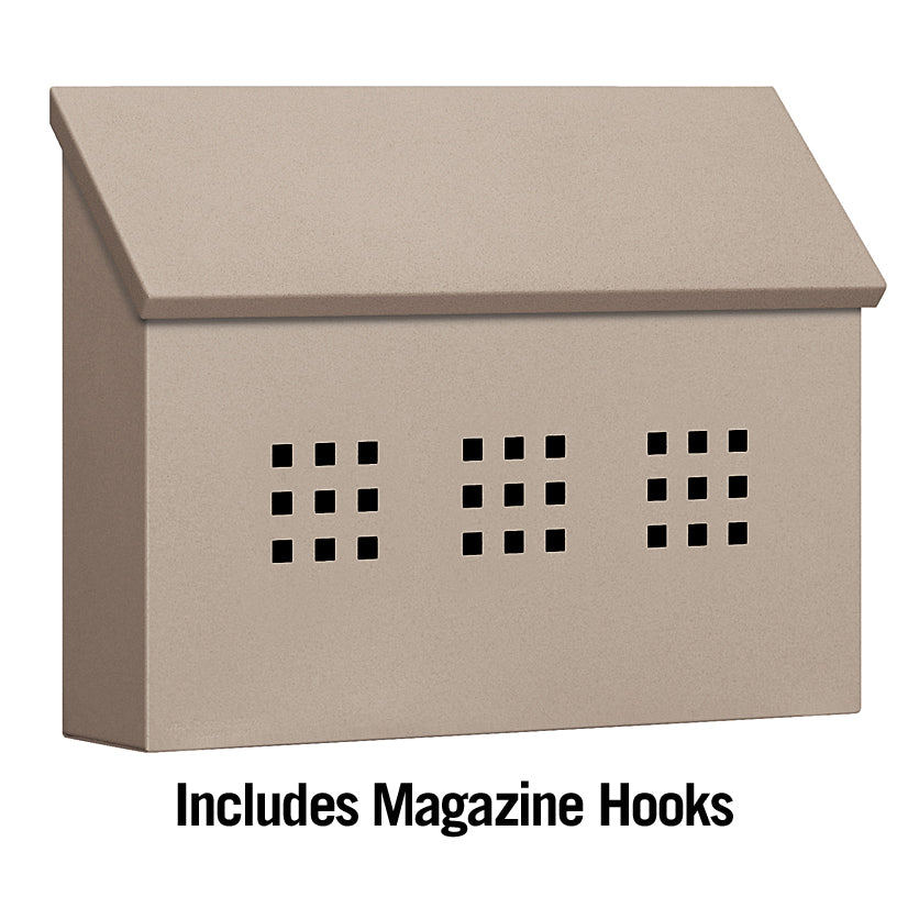 4615BGE Traditional Mailbox - Decorative - Horizontal Style - Beige - Oak Park Home & Hardware