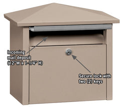 4750BGE Mail House Mailbox - Beige - Oak Park Home & Hardware