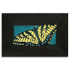 Motawi 4x8 4807TU Swallowtail Tile - Turquoise - Oak Park Frame - Ebony Finish - Oak Park Home & Hardware