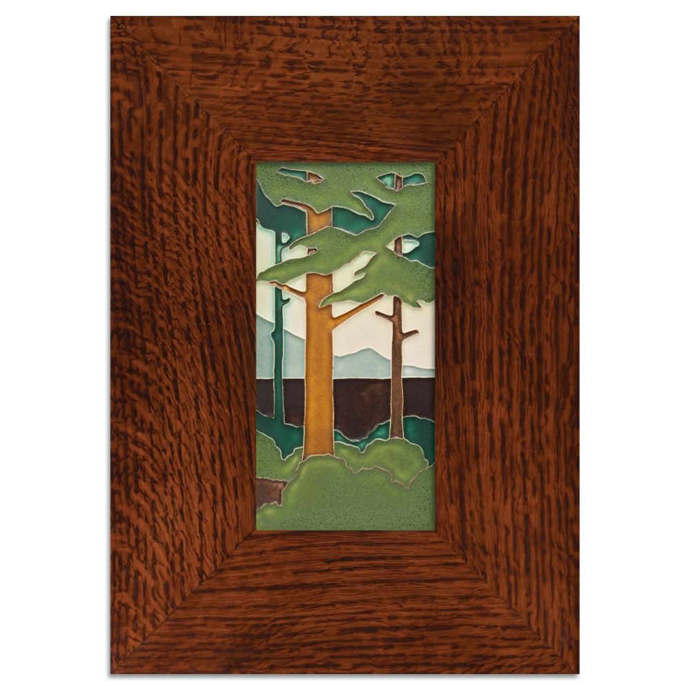 Motawi 4820SP 4x8 Pine Landscape - Spring - Vertical - Legacy Frame - Oak Park Home & Hardware