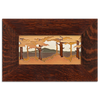 Motawi 4821AU 4x8 Pine Landscape - Autumn - Horizontal - Oak Park Frame - Ebony Finish - Oak Park Home & Hardware