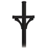 4872BLK 2 Sided In-Ground Mounted Deluxe Mailbox Post - Black