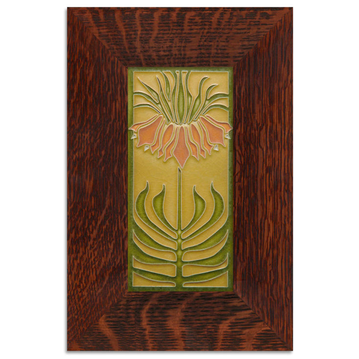 Motawi 4x8 Persian Lily - Golden - Oak Park Frame - Sig Finish