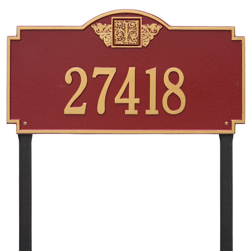 5103 Monogram Estate Lawn Address Plaque - 1 Line - Oak Park Home & Hardware