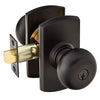 5114 Sandcast Bronze Key in Winchester Knobset with No 4 Rosette - Oak Park Home & Hardware