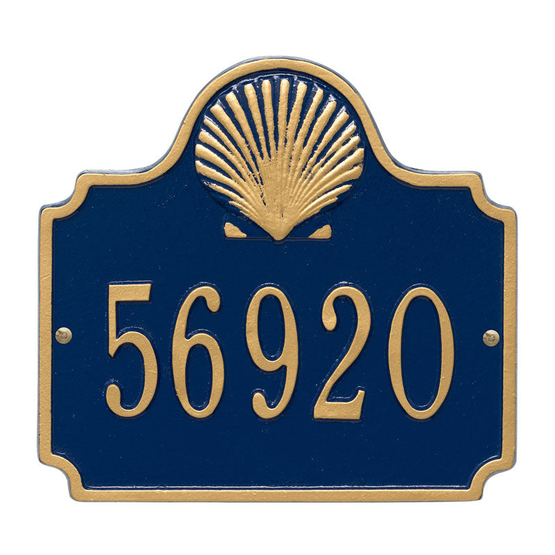 5129 Conch Standard Wall Address Plaque - 1 Line - Oak Park Home & Hardware