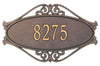 5505 Hackley Fretwork Standard Wall Address plaque - 1 Line - Oak Park Home & Hardware