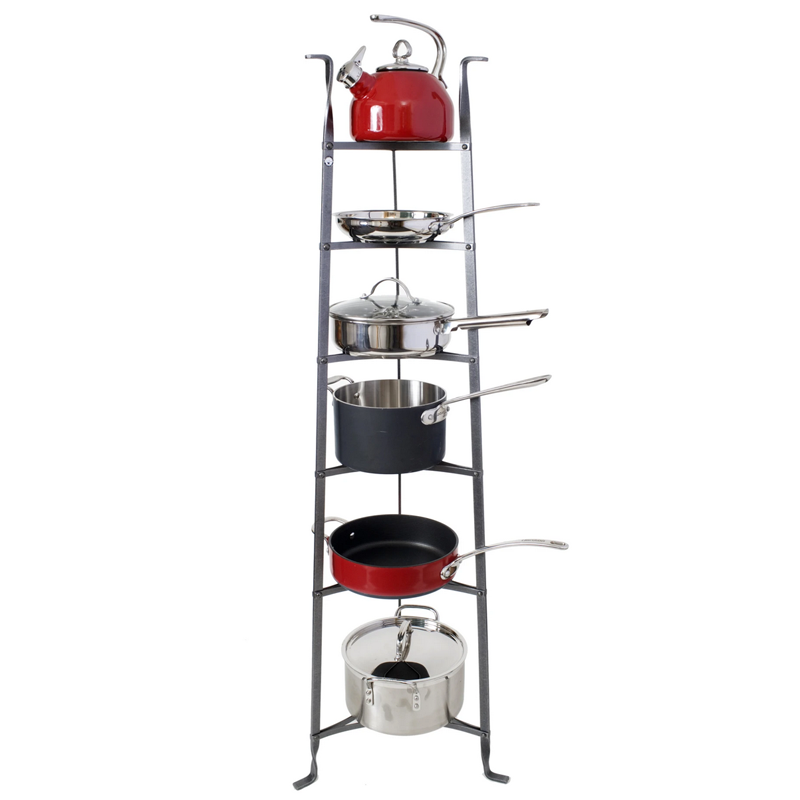 CWS6KD-HS 6-Tier Cookware Stand-Knock Down in Hammered Steel - Oak Park Home & Hardware
