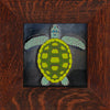 6011S-W Sea Turtle Art Tile - Oak Park Frame - Signature Finish