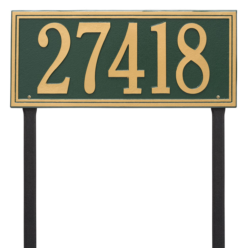 6114 Double Line Estate Lawn Address Plaque - 1 Line - Oak Park Home & Hardware