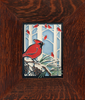 Motawi 6x8 6811 Winter Cardinals Tile - Legacy Frame - Oak Park Home & Hardware