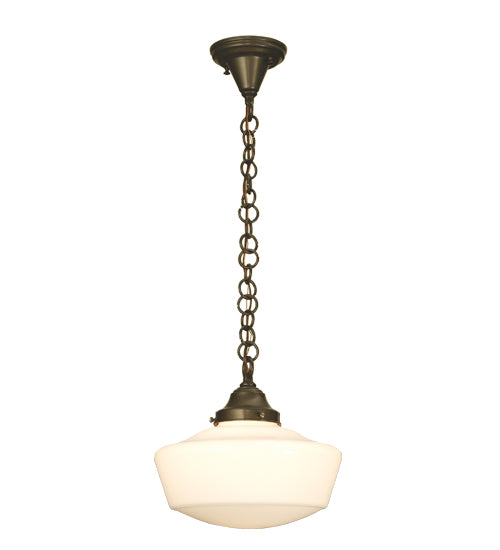 78010 12 Inch Wide Revival Schoolhouse Pendant with Tiffany Mosaic Base - Oak Park Home & Hardware