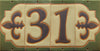 8002 Tudor Style House Number Tile 2 - Tudor Brown - Oak Park Home & Hardware