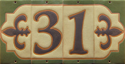 8011 Tudor Style House Number End Tile - Tudor Brown - Oak Park Home & Hardware