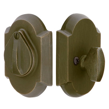 8457 No 1 Sandcast Bronze Deadbolt Lock with Flap - Oak Park Home & Hardware